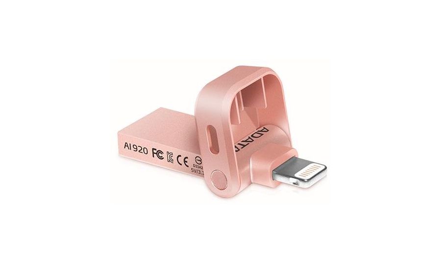 ADATA pendrive AI920 32GB Lightning és USB 3.1 rózsaarany színben