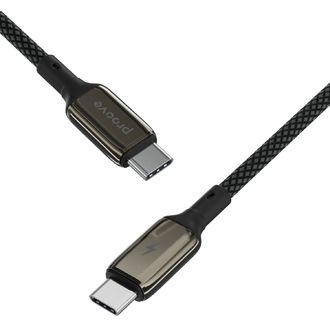 Proove DENSE METAL kabel USB-C/USB-C, 3A/60W, 480Mbps, 1m, nylon/slitina zinku
