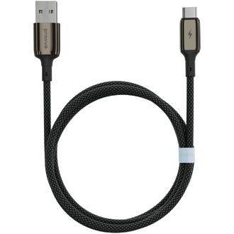 Proove DENSE METAL kabel USB-A/USB-C, 2.4A, 480Mbps, 1m, nylon/slitina zinku