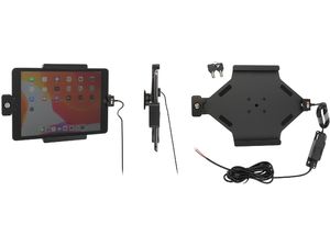 Brodit държач за кола за Apple iPad 10.2 (7/8/9), без калъф, със скрито зареждане, заключване