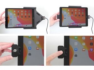 Brodit държач за кола за Apple iPad 10.2 (7/8/9), без калъф, със скрито зареждане, заключване