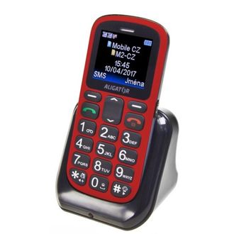 Aligator A321 Senior + asztali töltő, piros
