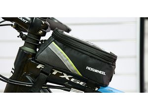 Roswheel brašna na mobilní telefon na rám, vel.L zelený pruh