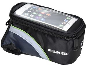 Roswheel brašna na mobilní telefon na rám, vel.L zelený pruh