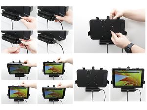 Brodit държач за Zebra ET40/ET45 10" в калъф, AMPS/VESA 75, OTG, скрито зареждане