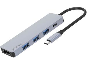Proove IRON LINK 5v1 vozlišče Type-C, 3x USB 3.0, HDMI, Type-C, aluminij, združljivo z Windows/Mac