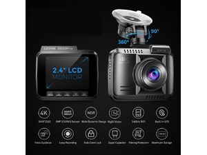 AZDOME GS63 Pro 4K Dash Cam sada se zadní kamerou