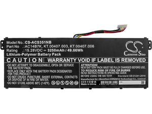 Baterie pro Acer Spin 5 SP515, Swift 3 SF315, Nitro 5 AN515, Aspire 7 E5 a další, 3250 mAh, Li-Pol