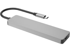 Proove IRON LINK 7in1 Hub Typ-C, 2x Typ-C, 2x USB 3.0, HDMI, SD/TF Leser, Aluminium, für alle OS