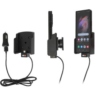 Brodit държач за кола за Samsung Galaxy Z Fold3 5G, без калъф, със запалка за цигари/USB зареждане