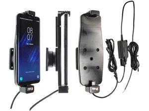 Brodit държач за кола за Samsung Galaxy S10/S9/S8 със скрито зареждане, с пружина