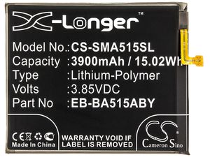 Батерия за Samsung Galaxy A51 2019, Samsung Sm-A515f/dsm (eq. Samsung EB-BA515ABE), 3900 mAh