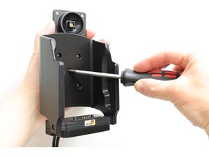 Brodit Halterung für Zebra TC51/52/56/57 mit Schutzhülle, Stromversorgung über Zigarettenanzünder, USB Host