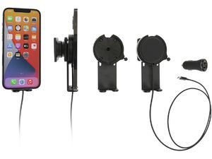 Brodit držák Magsafe pro iPhone 16/15/14/13/12/Mini/Pro/Plus/Max, s podpěrou, s nabíjením z CL/USB-C