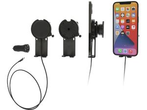 Brodit držák Magsafe pro iPhone 16/15/14/13/12/Mini/Pro/Plus/Max, s podpěrou, s nabíjením z CL/USB-C