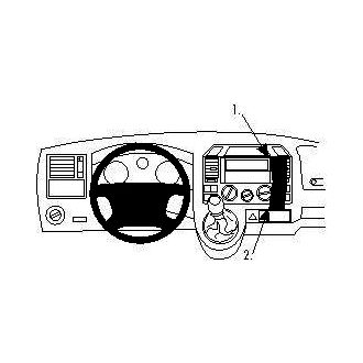 Brodit ProClip pro Volkswagen T5 Transporter/Pickup 03-09, zesílené provedení, na střed