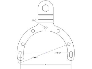 RAM Mounts suport pentru capacul rezervorului de motocicletă, mare, distanța între șuruburi 101,6 mm, RAM-B-411U