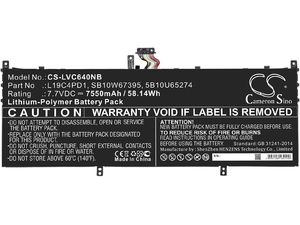 Батерия за Lenovo Yoga C640 13, Yoga C640 13IML, 7550 mAh, Li-Pol