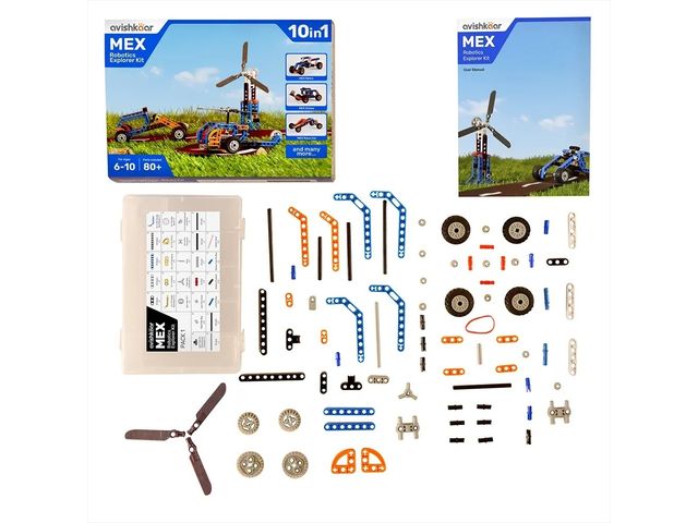 conținutul pachetului Avishkaar MEX Robotics Explorer Kit