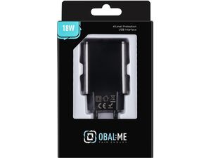 Obal:Me cestovní nabíječka USB-A 18W, černá