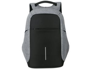 Anti-theft batoh 18L, USB a 3,5mm jack, bezpečnostní batoh proti krádeži, šedý