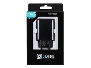Obal:Me Încărcător de călătorie USB-C 20W, negru