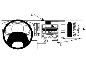 Brodit ProClip montážní konzole pro Isuzu N 08-24/Chevrolet W/GMC W 08-18, na střed