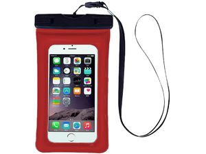 Vodotěsné plovoucí pouzdro s poutkem pro telefony do 6" červené