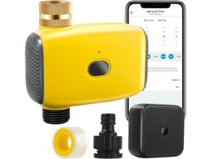 Intelligens kerti programozható locsoló wifivel, 1 szelep, sárga színű