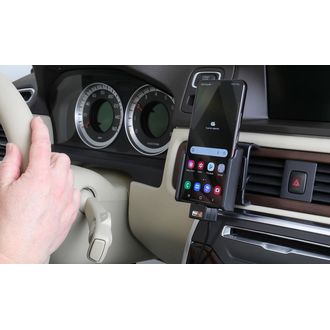 Brodit държач за кола за Samsung Galaxy S22, без калъф, със запалка за цигари/USB зареждане