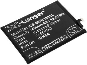 Akkumulátor Redmi Note 10, Note 11 és másokhoz, kapacitás 4900 mAh, Li-Pol