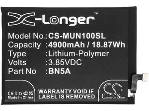 Akkumulátor Redmi Note 10, Note 11 és másokhoz, kapacitás 4900 mAh, Li-Pol