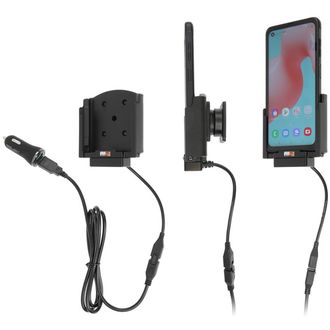 Brodit držák do auta na Samsung Galaxy XCover Pro SM-G715, s nabíjením z cig. zapalovače, QC 3A+ 2,4