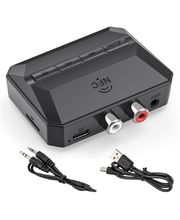 VAORLO Bluetooth 5.3 Audio-Empfänger, RCA (Cinch), 3.5mm AUX, USB, microSD, NFC, Mikrofon, für Auto
