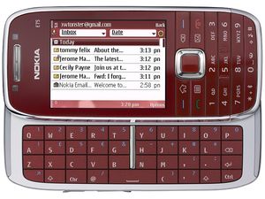 NOKIA E75 Red 4GB + Krusell pouzdro Orbit flex