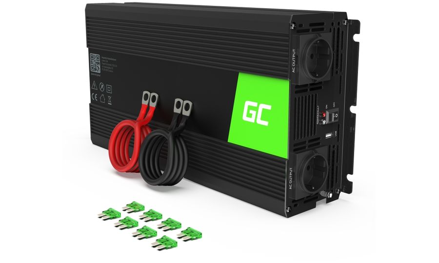 Green Cell Power Inverter 24V - 230V, 1500W/3000W, módosított szinuszos