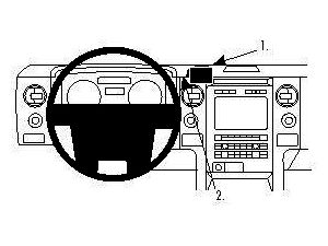 Brodit ProClip montážní konzole pro Ford F-Series 150 09-14/Lincoln Mark LT 10-15, na střed vlevo