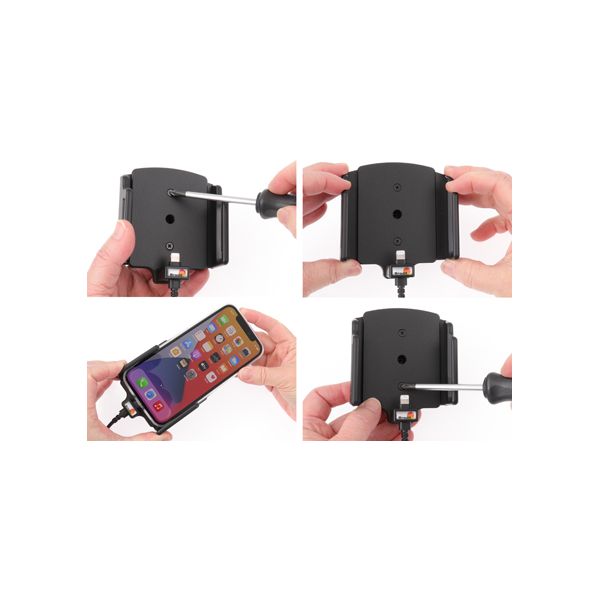 Brodit držák do auta na Apple iPhone 14/14 Pro/13/13 Pro, nastavitelný, nabíjení z CL/USB