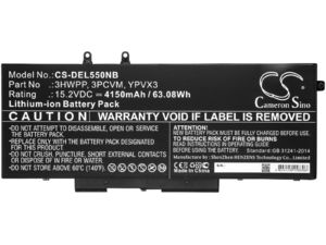Akku für Del Latitude 5501, Latitude 5401, Latitude 14 5410, Latitude 15 5511, 4150 mAh, Li-Ion
