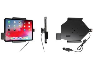 Brodit držák do auta na Apple iPad Pro 11" (2020/2018), bez pouzdra, nabíjení CL/USB, s jištením