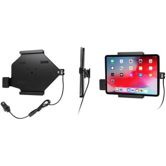 Brodit držák do auta na Apple iPad Pro 11" (2020/2018), bez pouzdra, nabíjení CL/USB, s jištením