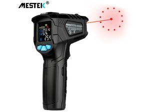 Индустриален безконтактен термометър и хигрометър Mestek IR01D, 12-точкова лазерна индикация, 