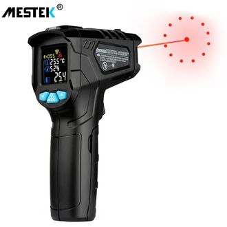 Индустриален безконтактен термометър и хигрометър Mestek IR01D, 12-точкова лазерна индикация, 