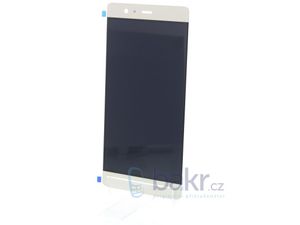 Náhradní díl LCD Display + Dotyková Deska + Přední Kryt na Huawei  P9 Plus, zlatý