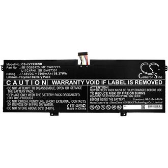 Baterie pentru Lenovo Yoga 7 Pro, Lenovo Yoga 7 Pro-13ikb (eq. Lenovo 5B10Q82425), 7600 mAh