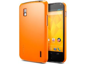 Spigen Google Nexus 4 Ultra Thin Air Case - etui ochronne pomarańczowe