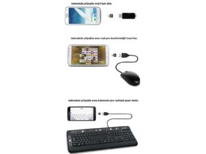Adaptor MicroUSB OTG pentru conectarea unei unități flash, tastatură, mouse