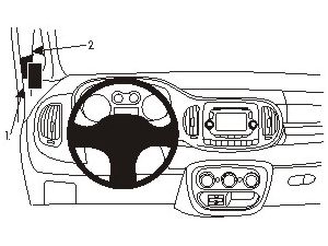 Brodit ProClip montážní konzole pro Fiat 500 L 13-22, vlevo na sloupek