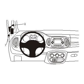 Brodit ProClip montážní konzole pro Fiat 500 L 13-22, vlevo na sloupek