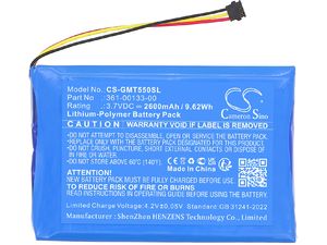 Baterija za Garmin Zumo XT, Tread 5.5, 2600 mAh, Li-Pol